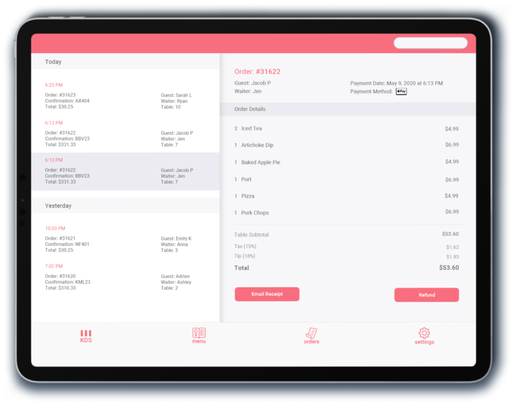 Kitchen-display-system-image-how-to-set-up-contactless-order-and-pay