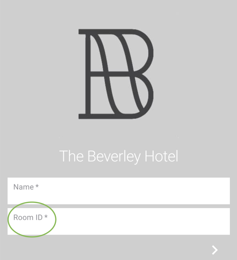Room ID Shown for Contactless Room Service For Hotels