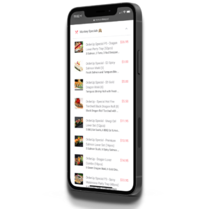 Mobile friendly digital menu